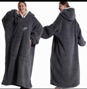 WhatsApp Image 2025-09-12 at 01.01.59 (3) Hugello™ Oversized long Hoodie Blanket – Cloud-Soft Warmth in Classic Dark Grey