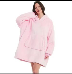 WhatsApp Image 2025-09-12 at 01.01.59 (4) Hugello™ Hoodie Blanket – Confort XXL Ultra-Doux (Rose Pastel)