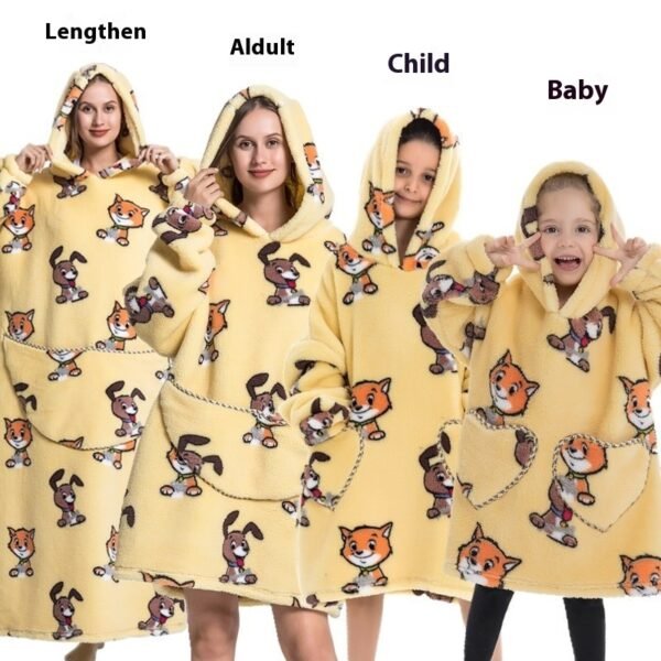 23c9575b-2c56-4a72-a435-452be5660b8f_trans.jpeg Lazy Blanket Hooded Lengthened Bare Thickened Women's Home Pajamas