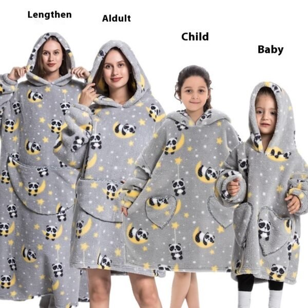 37c5ca54-a1a2-45da-ab22-23d65c1ba8b7_trans.jpeg Lazy Blanket Hooded Lengthened Bare Thickened Women's Home Pajamas