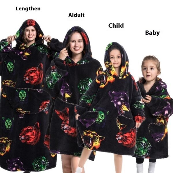 99cbcbe9-ee28-4fee-83b9-fa9e892f5234_trans.jpeg Lazy Blanket Hooded Lengthened Bare Thickened Women's Home Pajamas