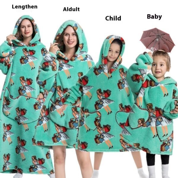 c262ae45-a03f-4e0c-9e5c-d1a0a42191a9_trans.jpeg Lazy Blanket Hooded Lengthened Bare Thickened Women's Home Pajamas